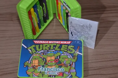 Estojo de Pintura 20 Peças Tartarugas Ninja