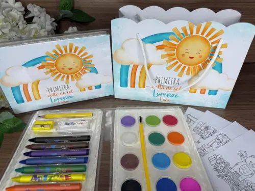 Estojo de Pintura 30 Peças + Sacola P. Primeira Volta ao Sol