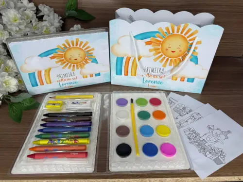 Estojo de Pintura 30 Peças + Sacola P. Primeira Volta ao Sol
