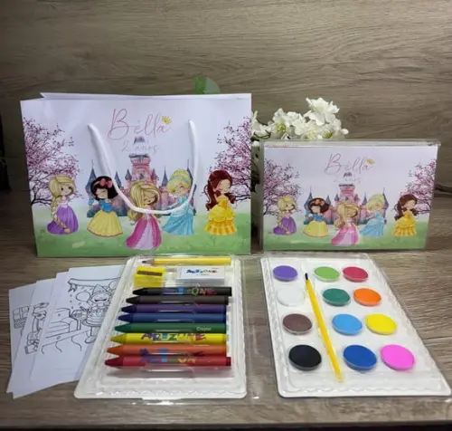 Estojo de Pintura 30 Peças + Sacola Personaliz. as Princesas