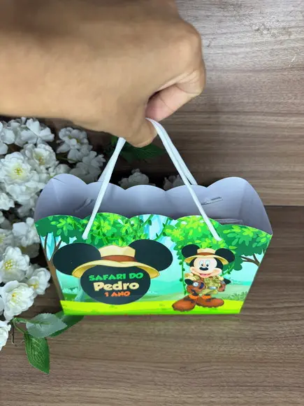 Estojo de Pintura 30 Peças + Sacola Personal. Mickey Safari