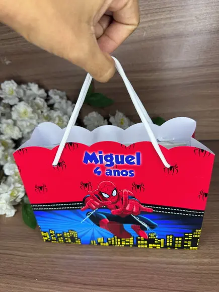 Estojo de Pintura 30 Peças + Sacola Personaliz. Homem Aranha