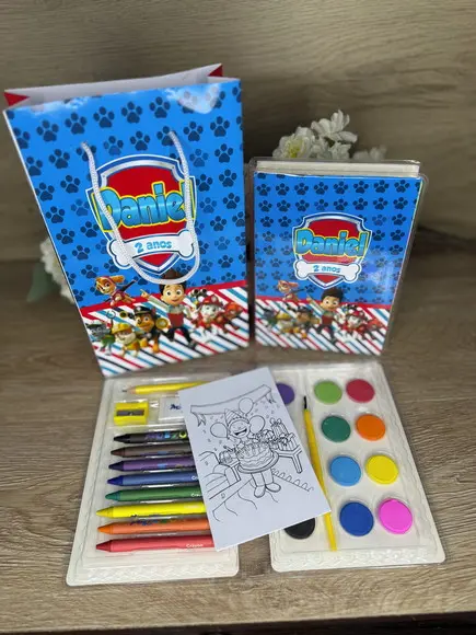 Estojo de Pintura 30 Peças + Sacola Personalizada Patrulha