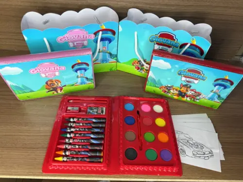 Estojo de Pintura 30 Peças + Sacola Personalizada Patrulha