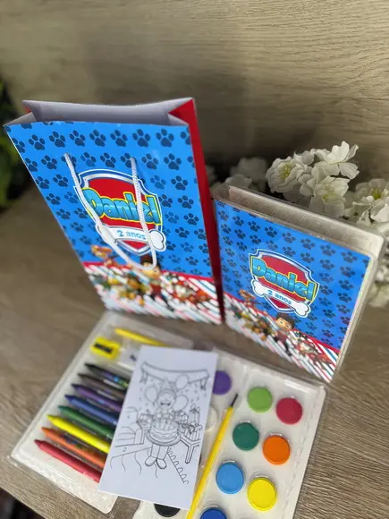 Estojo de Pintura 30 Peças + Sacola Personalizada Patrulha