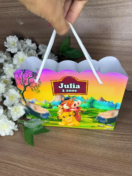 Estojo de Pintura 30 Peças + Sacola Personalizada Rei Leão