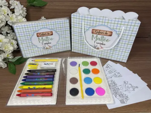 Estojo de Pintura 30 Peças + Sacola Personalizada Safari