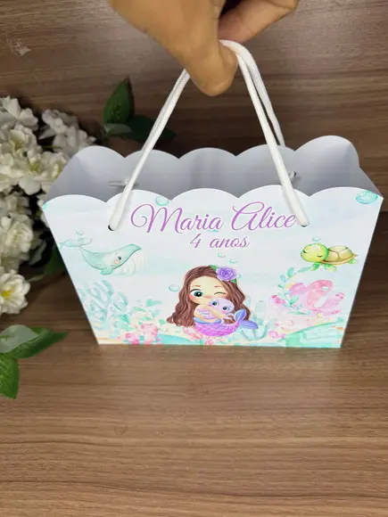 Estojo de Pintura 30 Peças + Sacola Personalizada Sereia