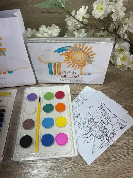 Estojo de Pintura 30 Peças + Sacola Primeira Volta ao Sol