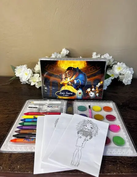 Estojo de Pintura 30 Peças Bela e a Fera