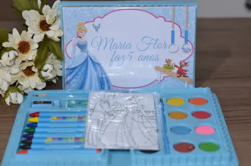 Estojo de Pintura 30 Peças Cinderela