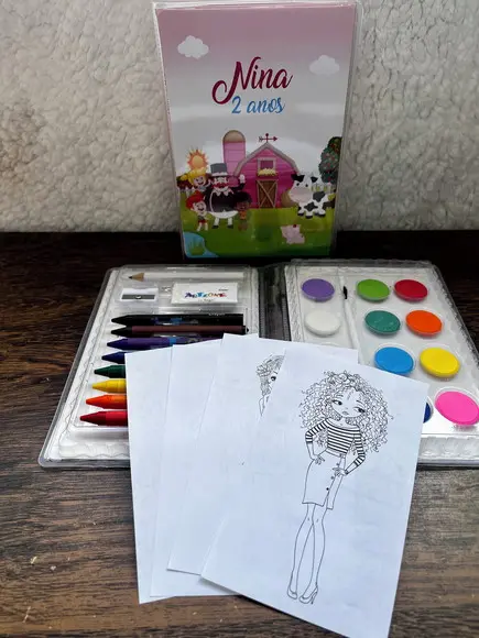 Estojo de Pintura 30 Peças Fazendinha