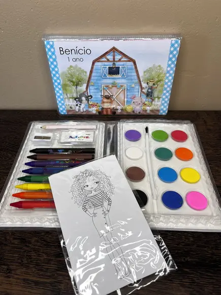 Estojo de Pintura 30 Peças Fazendinha