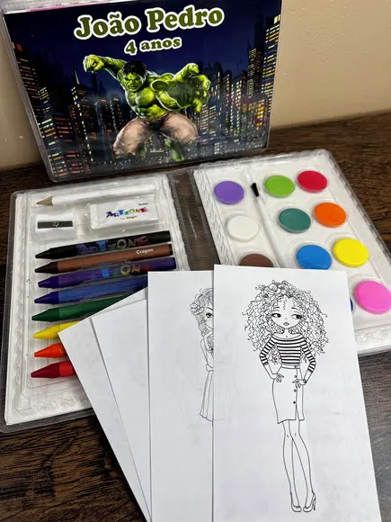 Estojo de Pintura 30 Peças Hulk