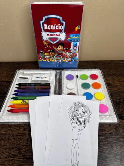Estojo de Pintura 30 Peças Patrulha Canina
