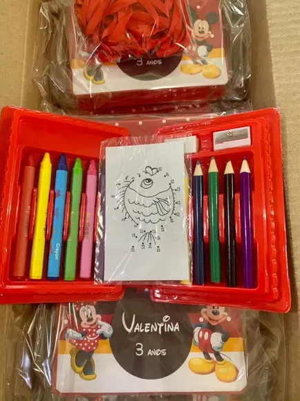 Estojo de Pintura com 20 Peças Mickey e Minnie