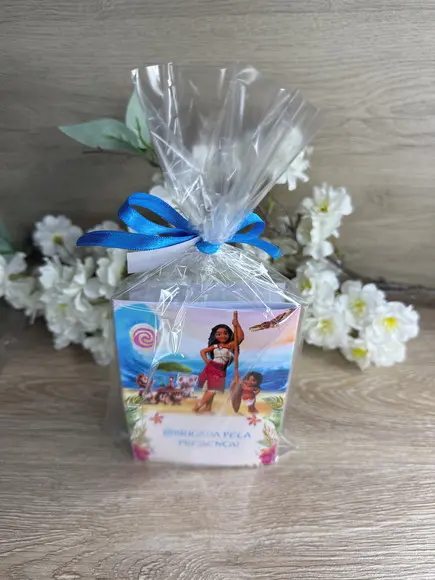 Estojo de Pintura com Revista de Colorir Personalizada Moana
