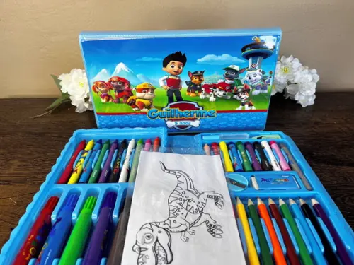 Estojo de Pintura Personalizado 50 Peças Patrulha Canina