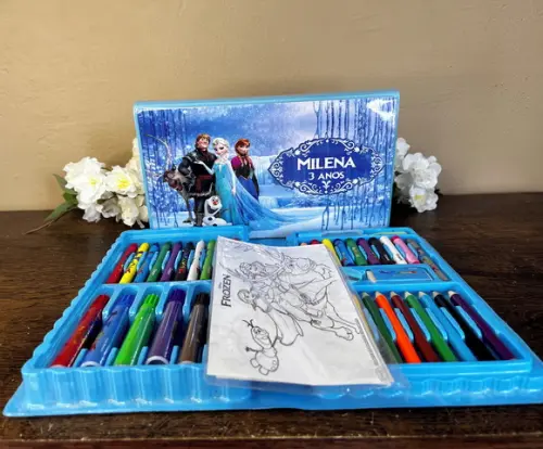 Estojo de Pintura Personalizado Luxo 50 Peças Frozen