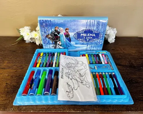 Estojo de Pintura Personalizado Luxo 50 Peças Frozen