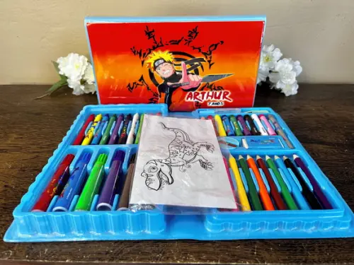 Estojo de Pintura Personalizado Luxo 50 Peças Naruto