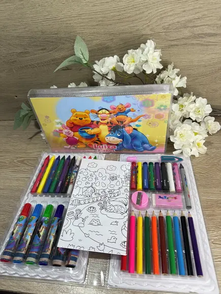 Estojo de Pintura Personalizado Luxo 50 Peças Ursinho Pooh