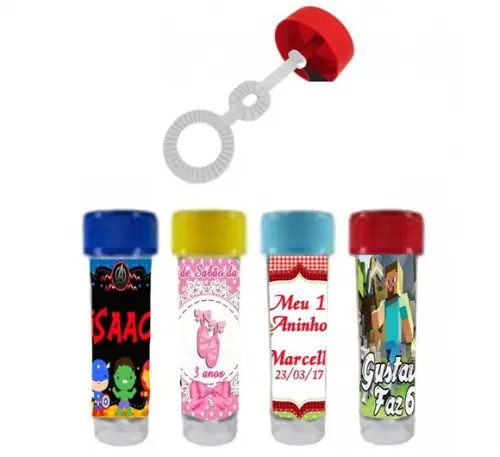 Frasco para Bolinha de Sabão Personalizado Promoção