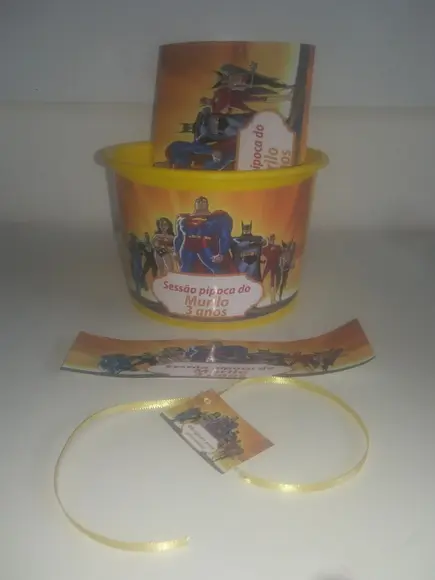 Kit Cinema Personalizado Liga da Justiça