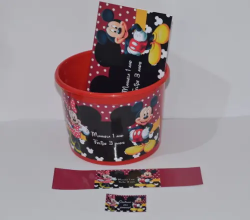 Kit Cinema Personalizado Mickey e Minnie