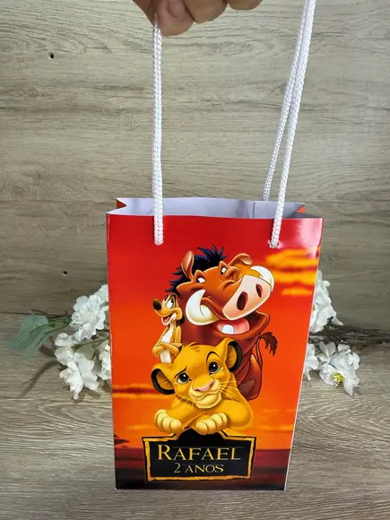 Kit Colorir / Kit Diversão com Sacola Personalizada Rei Leão