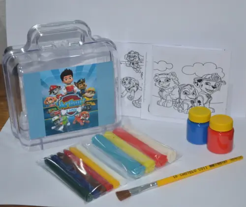 Kit Colorir na Maleta Acrilica Patrulha Canina