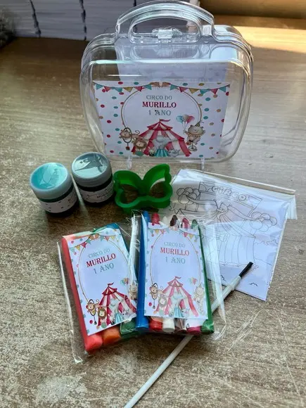 Kit Colorir na Maleta Acrilica Circo