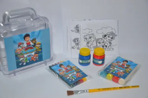 Kit Colorir na Maleta Acrilica Patrulha Canina