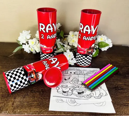 Kit Colorir no Tubo Personalizado Carros