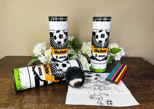 Kit Colorir no Tubo Personalizado Futebol