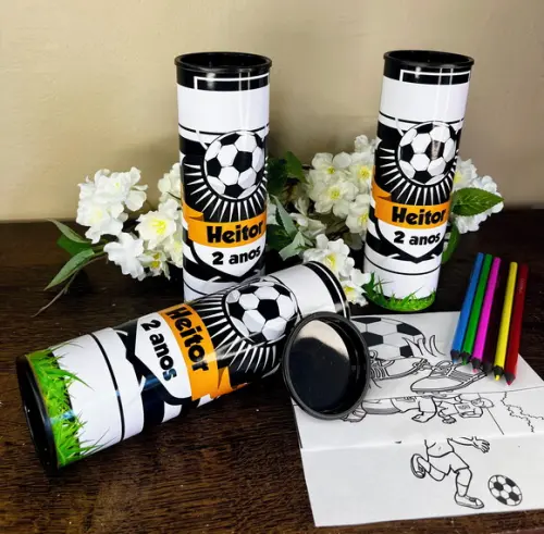 Kit Colorir no Tubo Personalizado Futebol