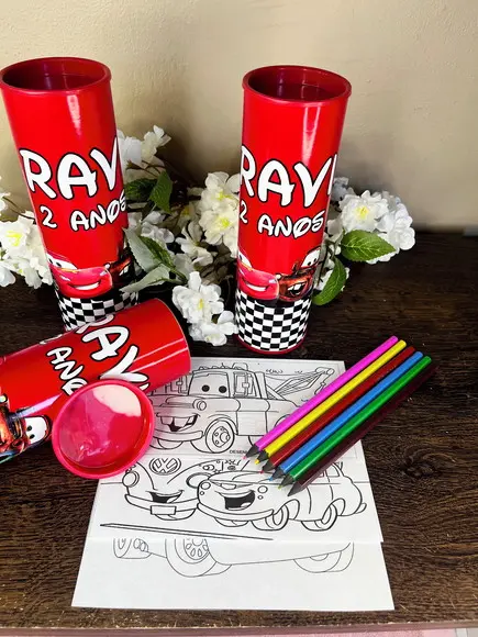 Kit Colorir no Tubo Personalizado Carros