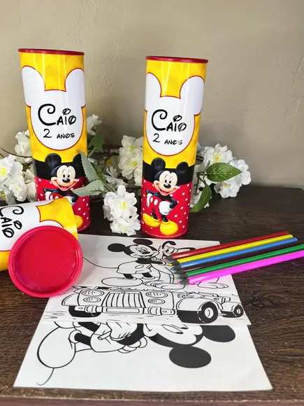 Kit Colorir no Tubo Personalizado Mickey