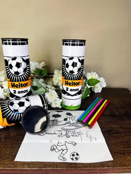 Kit Colorir no Tubo Personalizado Futebol