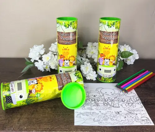 Kit Colorir no Tubo Personalizado Safari
