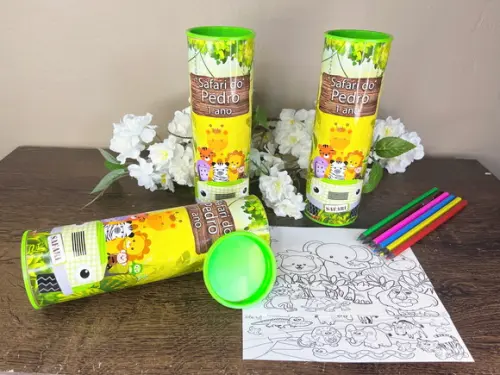 Kit Colorir no Tubo Personalizado Safari