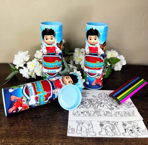 Kit Colorir no Tubo Personalizado Patrulha Canina