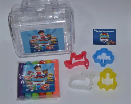Kit Massinha com Moldes na Maleta Acrilica Patrulha Canina