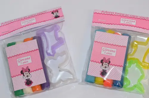Kit Massinha e Moldes Minnie Rosa