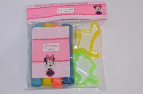 Kit Massinha e Moldes Minnie Rosa