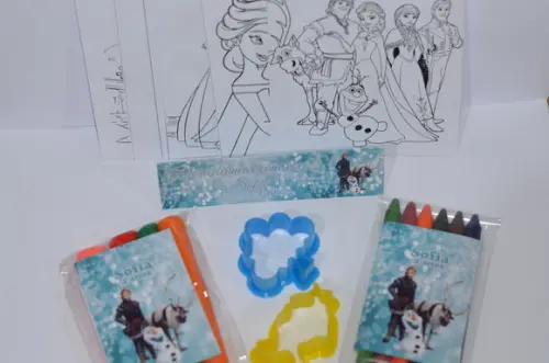 Kit Massinha, Giz de Cera , Desenhos e Moldes Olaf/Frozen