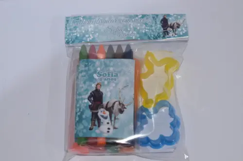Kit Massinha, Giz de Cera , Desenhos e Moldes Olaf/Frozen