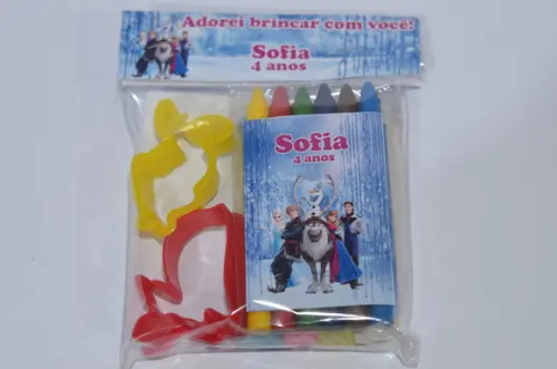 Kit Massinha, Giz de Cera , Desenhos e Moldes Frozen