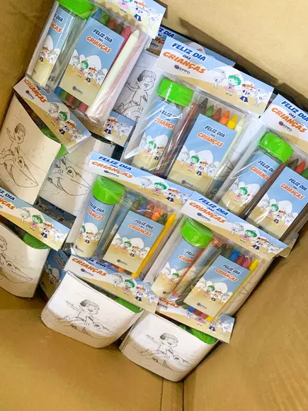 Kit Massinha, Giz de Cera e Bolha de Sabão Dia das Crianças