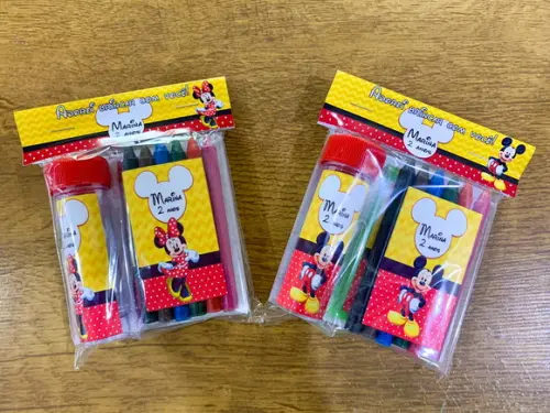 Kit Massinha, Giz de Cera e Bolha de Sabão Minnie e Mickey